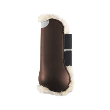 Stinchiere anteriori Eskadron Flexisoft finta pelliccia Marrone scuro