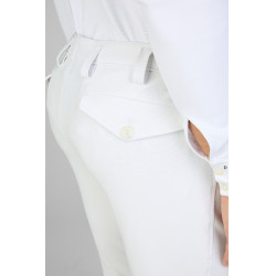 Pantaloni da uomo Pikeur Rodrigo con rinforzo alle ginocchia McCrown Kniebesatz Bianco Pantaloni da uomo Pikeur Rodrigo con rinforzo alle ginocchia McCrown Kniebesatz Bianco