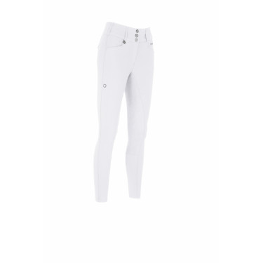 Pikeur Candela Damenreithose mit Kunstleder-Vollbesatz hohe Taille 1808 Bianco