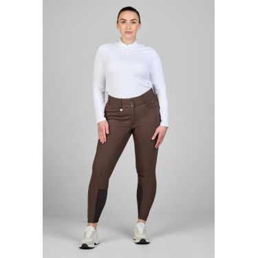Pantaloni Pikeur Candela full grip da donna Ganzbesatz Tartufo Marrone