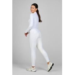 Pantaloni da donna Pikeur New Candela con falso fondello in pelle 3978 a vita alta Bianco