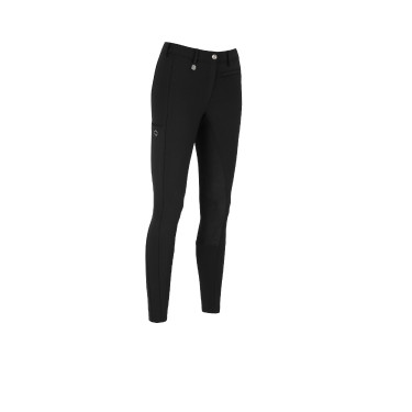 Pantaloni Pikeur da donna New Lugana con falso fondo in pelle 0908 vita media Nero Pantaloni Pikeur da donna New Lugana con falso fondo in pelle 0908 vita media Nero
