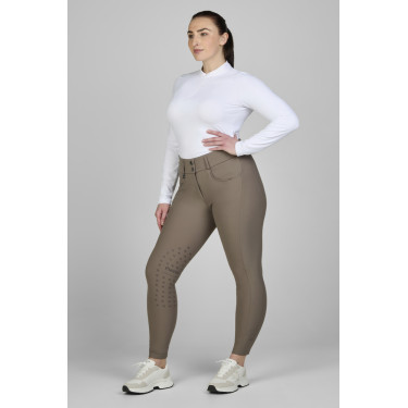 Pantaloni Amia 6805 Pikeur grip alle ginocchia vita media donna Talpa Marrone