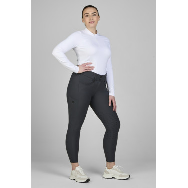 Pantaloni Amia 6805 Pikeur grip alle ginocchia vita media donna Ombra scura Grigio
