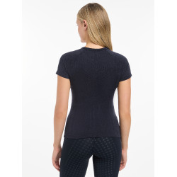 T-shirt a maniche corte LeMieux senza cuciture Britney Marina Blu marino T-shirt a maniche corte LeMieux senza cuciture Britney Marina Blu marino