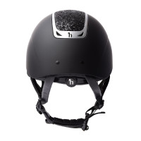 Casco da equitazione con ornamento in cristallo Horze Arix II Nero / nero Casco da equitazione con ornamento in cristallo Horze Arix II Nero / nero