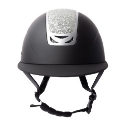 Casco da equitazione con ornamento in cristallo Horze Arix II Nero / argento