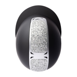 Casco da equitazione con ornamento in cristallo Horze Arix II Nero / argento