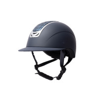 Casco da equitazione con ornamento in cristallo Horze Arix II Blu scuro / blu scuro