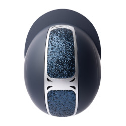 Casco da equitazione con ornamento in cristallo Horze Arix II Blu scuro / blu scuro Casco da equitazione con ornamento in cristallo Horze Arix II Blu scuro / blu scuro