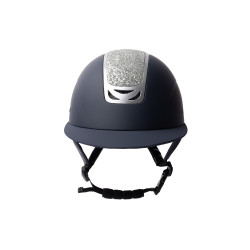 Casco da equitazione con ornamento in cristallo Horze Arix II Blu scuro / argento