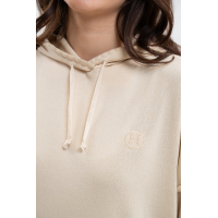 Felpa con cappuccio Plume Harcour donna Lino Beige Felpa con cappuccio Plume Harcour donna Lino Beige