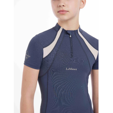 Intimo in rete Mia LeMieux Young Rider a maniche corte Crepuscolo blu