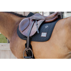 Sottosella da competizione Fishbone con 2 numeri Kentucky Jumping Nero