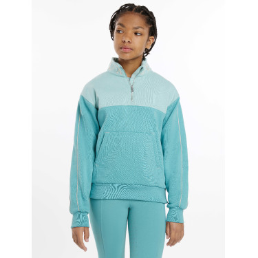 Maglia LeMieux con zip a un quarto Kate Young Rider Laguna Blu