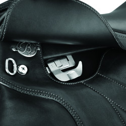 Sella mista Bates SC+ in cuoio Luxe Nero