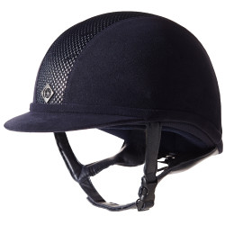 Casco Charles Owen AYR8 Micro-suede Marina / argento Blu