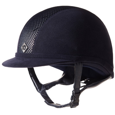 Casco Charles Owen AYR8 Micro-suede Marina / argento Blu