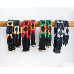 Collare per cane Polo HFI Nero / blu navy / argento Motivi