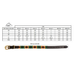 Collare per cane Polo HFI Nero / blu navy / argento Motivi