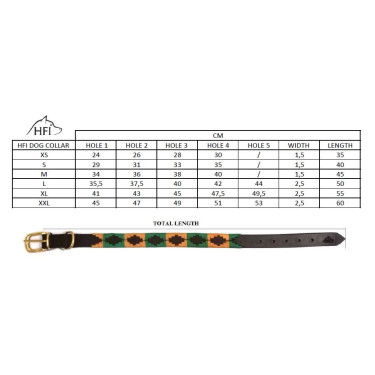 Collare per cane Polo HFI Nero / blu navy / argento Motivi