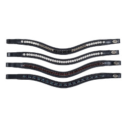 Frontrino imbottito con onde e strass HFI Nero / argento Frontrino imbottito con onde e strass HFI Nero / argento