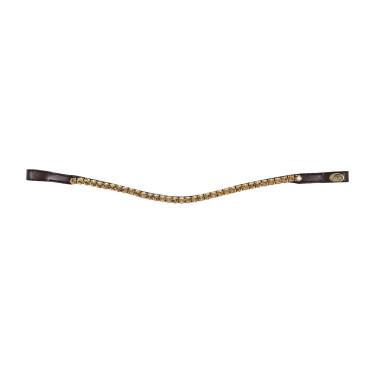 Fronte con strass HFI Marrone / oro