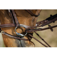 Deutsche Zügel Leder + Seil HFI Master Marrone