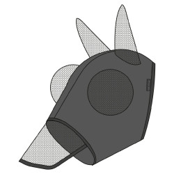 Maschera anti-mosche anti-UV Equithème in Lycra con coprinasso