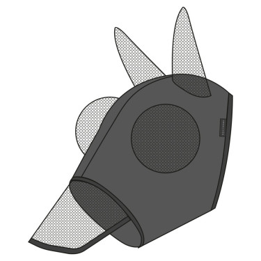 Maschera anti-mosche anti-UV Equithème in Lycra con coprinasso