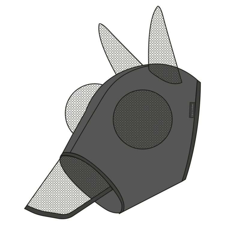 Maschera anti-mosche anti-UV Equithème in Lycra con coprinasso