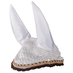Cuffia antimosche Imperial Riding Italy de Luxe Bianco / marrone