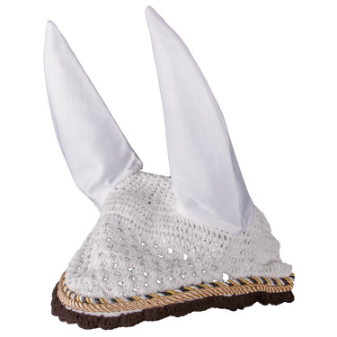 Cuffia antimosche Imperial Riding Italy de Luxe Bianco / marrone