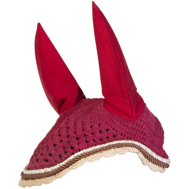 Cuffia antimosche Imperial Riding Italy de Luxe Rosso scuro / beige