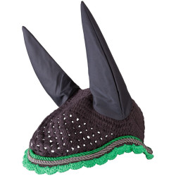 Cuffia antimosche Imperial Riding Italy de Luxe Grigio / verde neon