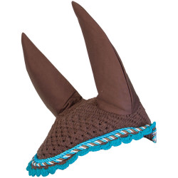 Cuffia antimosche Imperial Riding Italy de Luxe Marrone scuro / verde petrolio