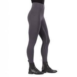 Leggings da equitazione HV Polo Luci FullGrip Antracite Grigio