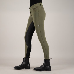Pantaloni da equitazione Euro-Star Arielle Invernali FullGrip Kaki