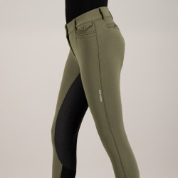Pantaloni da equitazione Euro-Star Arielle Invernali FullGrip Kaki