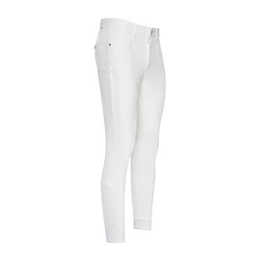 Pantaloni da equitazione Euro-Star Camillo FullGrip da uomo Bianco