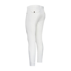 Pantaloni da equitazione Euro-Star Camillo FullGrip da uomo Bianco