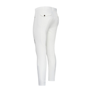 Pantaloni da equitazione Euro-Star Camillo FullGrip da uomo Bianco