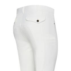 Pantaloni da equitazione Euro-Star Camillo FullGrip da uomo Bianco