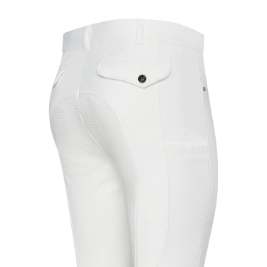 Pantaloni da equitazione Euro-Star Camillo FullGrip da uomo Bianco
