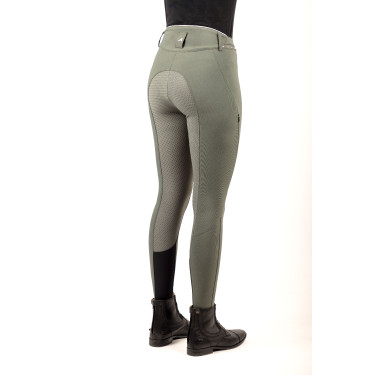 Pantaloni da equitazione Euro-star Equitation Queen Diamond FullGrip estivi Grigio castoro