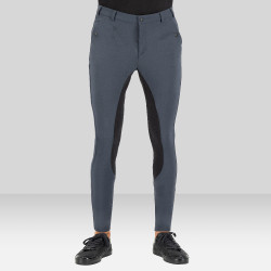 Pantaloni da equitazione Euro-star Gabriel Grip Connect Full Grigio magnete