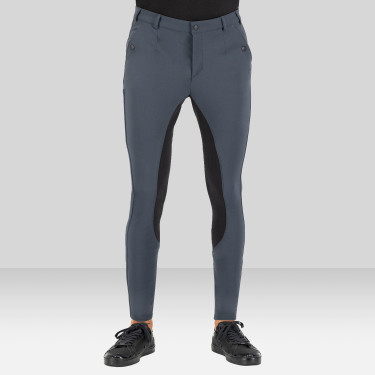 Pantaloni da equitazione Euro-star Gabriel Grip Connect Full Grigio magnete