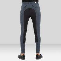 Pantaloni da equitazione Euro-star Gabriel Grip Connect Full Grigio magnete