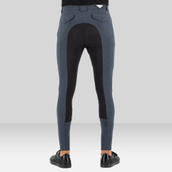Pantaloni da equitazione Euro-star Gabriel Grip Connect Full Grigio magnete