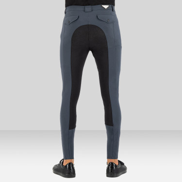 Pantaloni da equitazione Euro-star Gabriel Grip Connect Full Grigio magnete